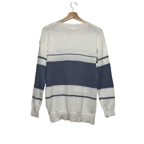 NWT REVOLVE SUPERDOWN Tiffany Stripe Sweater White & Blue S - Picture 9 of 10